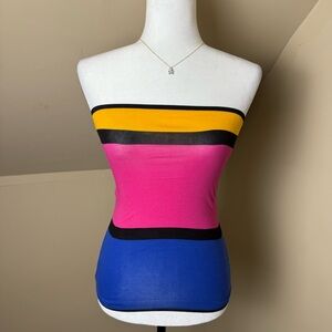 Colorful Strapless Women's Top Fits Like‎ Size Small